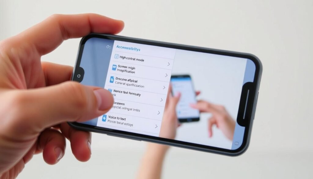 Recursos de acessibilidade em smartphones Recursos de acessibilidade em smartphones