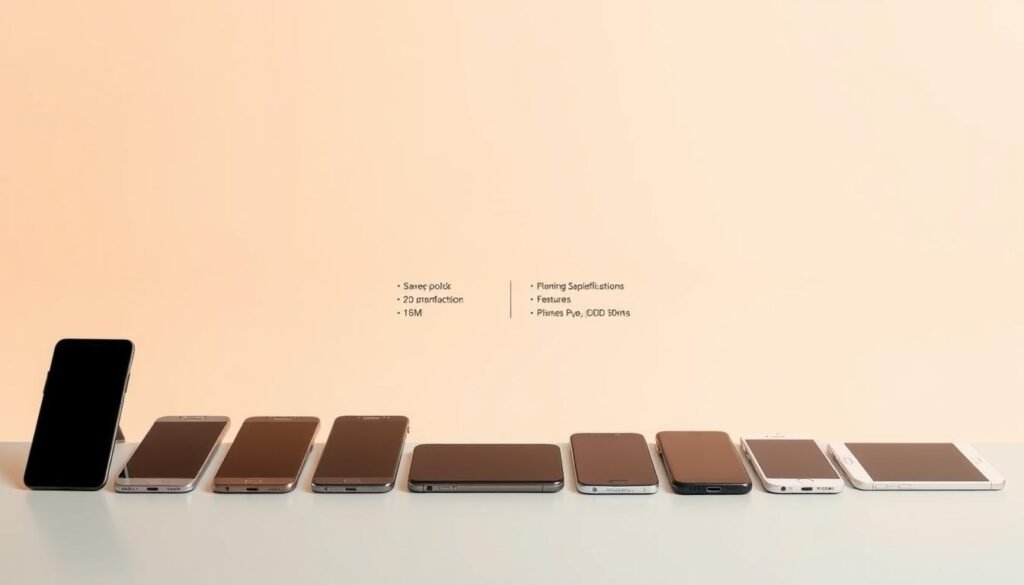 comparativo de smartphones por faixa de preço