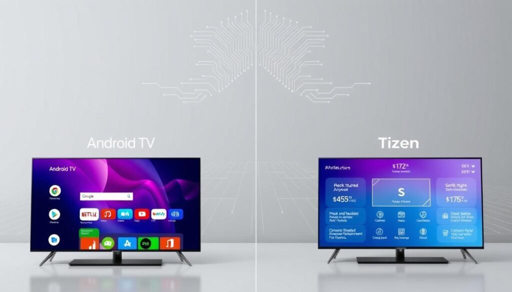 comparativo entre android tv e tizen